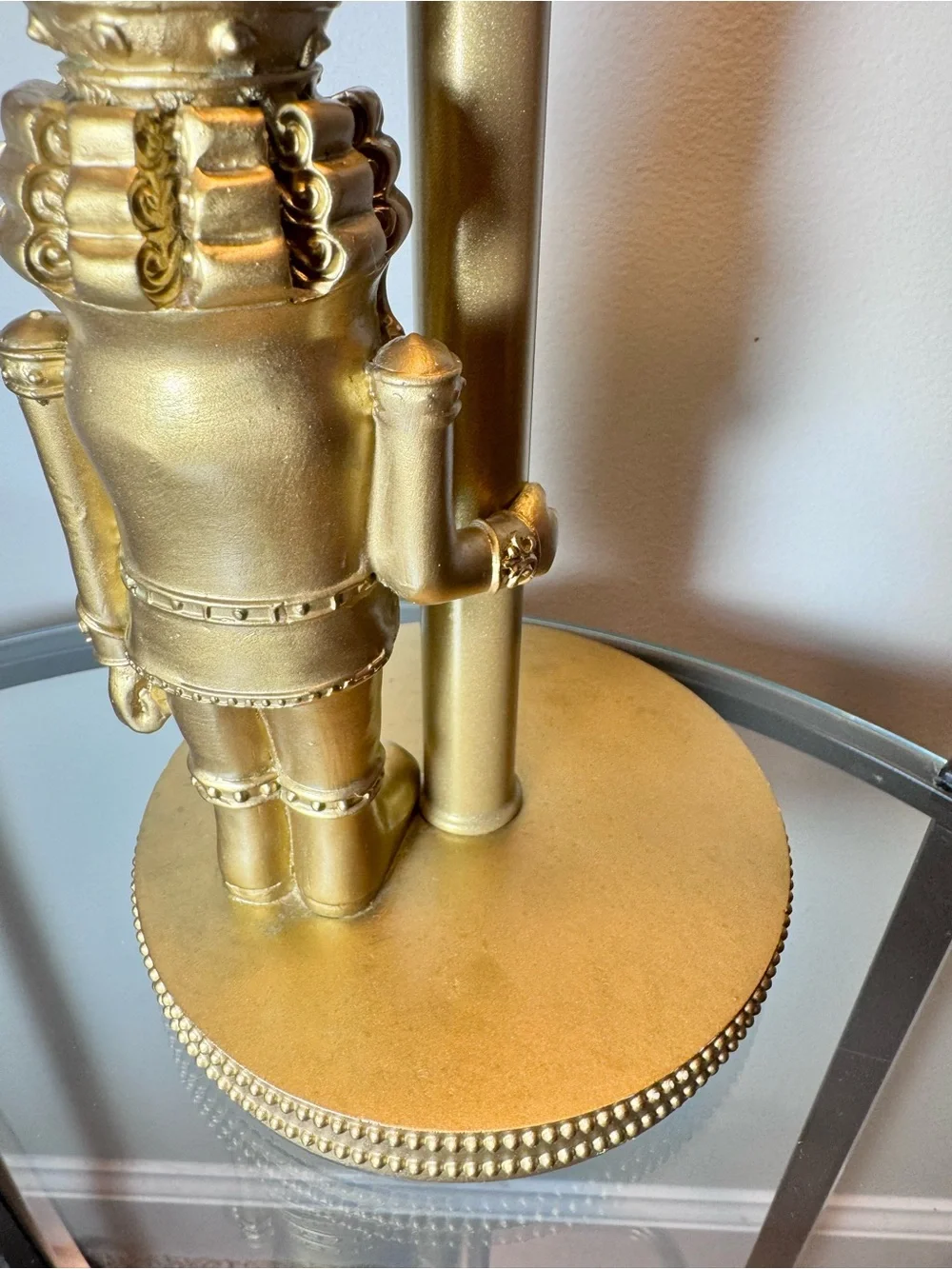 Gold Nutcracker towel Stand / Royal guard base Decorative Home Accent